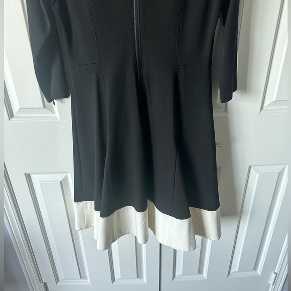 Classic Pink Tartan stretch fit and flare dress with white Peter Pan collar - Picture 5 of 6